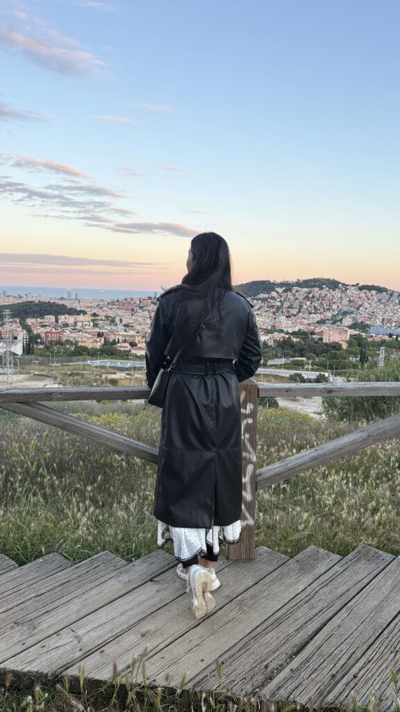 Me looking out in Barcelona view