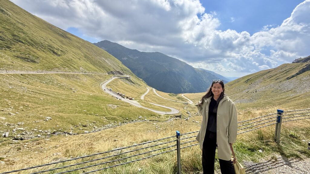 Me traveling in Romania