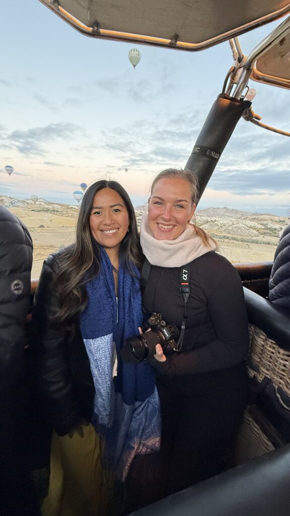 Hot air balloon in Cappadocia with my friend
